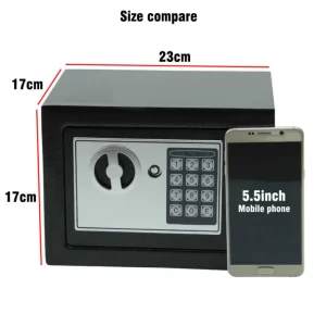 Small Household Steel Digital Safe with Key - Image 3