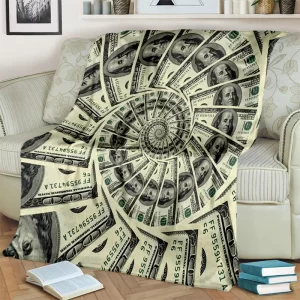 Big Money Investing Rich 3D Dollar Soft Throw Blanket - Image 4