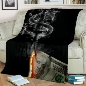 Big Money Investing Rich 3D Dollar Soft Throw Blanket - Image 8