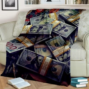 Big Money Investing Rich 3D Dollar Soft Throw Blanket - Image 7