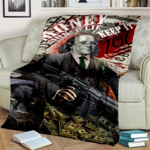 Big Money Investing Rich 3D Dollar Soft Throw Blanket - Image 5