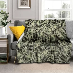 Big Money Investing Rich 3D Dollar Soft Throw Blanket - Image 6