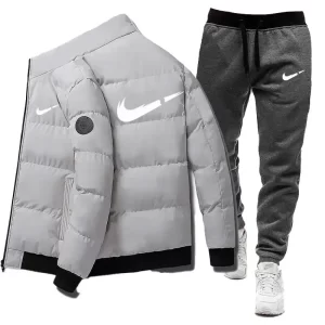 Winter Casual Men’s Sports Set 2-Piece with Letter Print Design   - Image 4